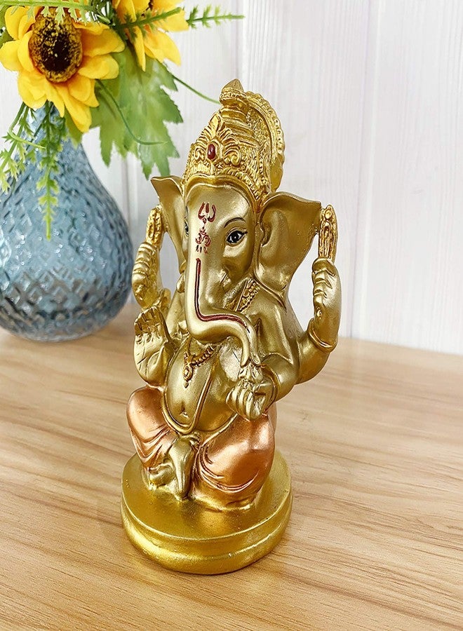 BangBangDa Hindu Lord Ganesha Statue - Indian Elephant God Murti Decor Hand Painting Figurines Idol Wedding Return Gifts Home Mandir Pooja Item Altar Yoga Room Decor - Image 2